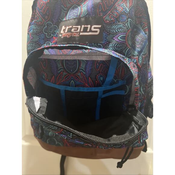 Super Cool Peacock Trans By Jansport BIG Student 15” Laptop Sleeve Backpack - Picture 10 of 10